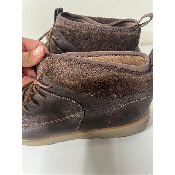Chaco Dixon Mid Mens sz 14 Brown Leather Ankle Boots Nearly New!